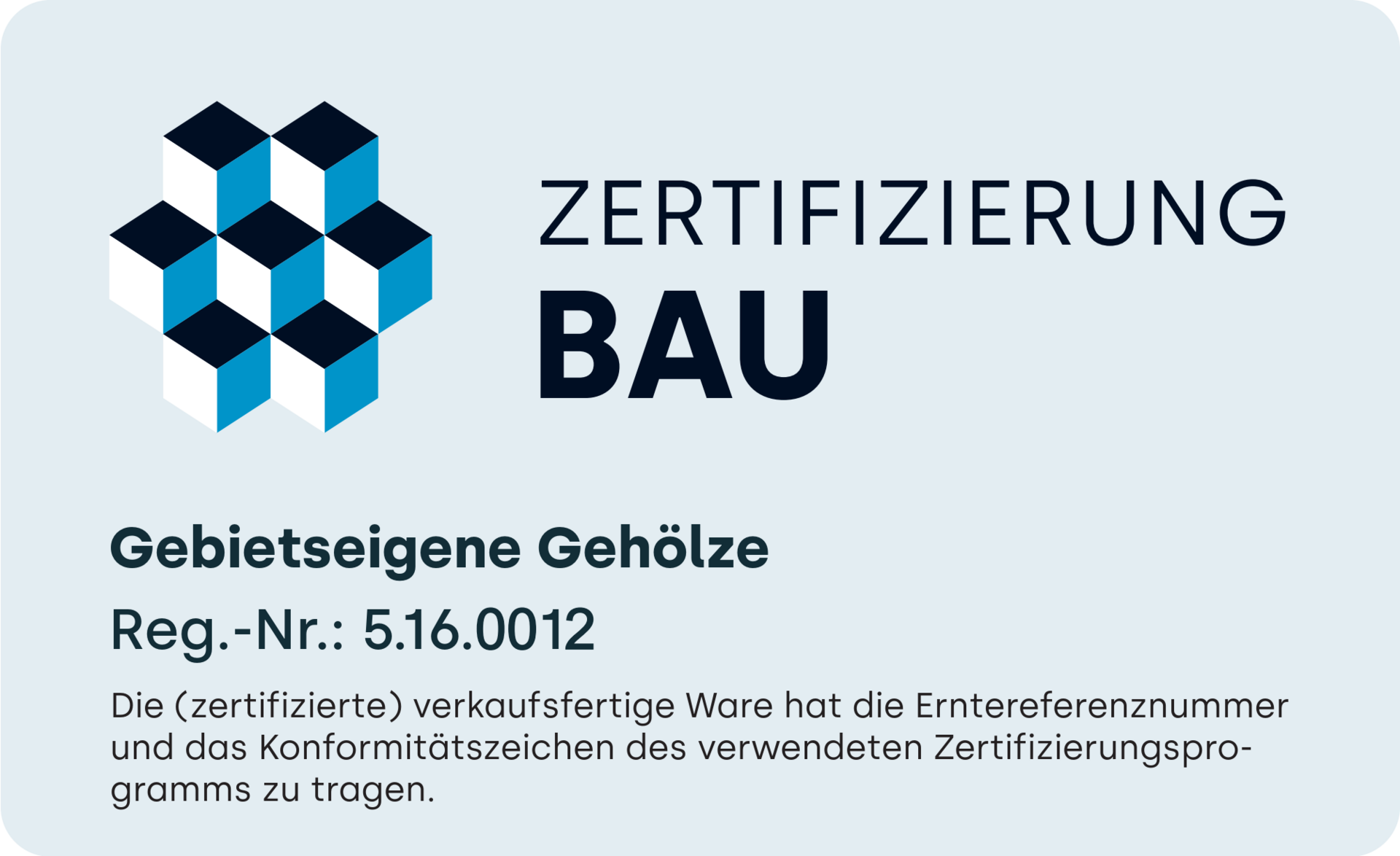 Zertifikat Gebietseigene Gehölze